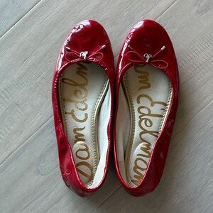 Sam Edelman Shiny Red Ballet Flats